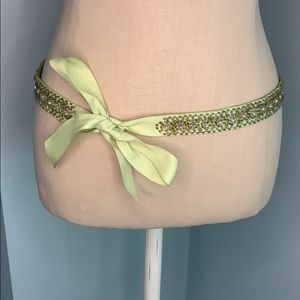 J-Crew green beaded belt